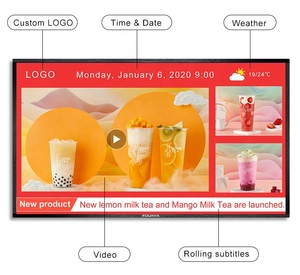 Kích thước nhỏ 21.5 ''cửa sổ treo tường LCD kỹ thuật số Bảng <span class=keywords><strong>menu</strong></span> cho nhà hàng - Product Image 2