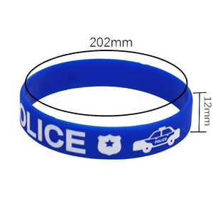 Venta al por mayor impresión de dibujos animados patrón coche de policía <span class=keywords><strong>pulseras</strong></span> de silicona para niños fiesta evento pulsera de silicona - Product Image 3
