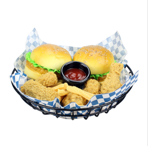 Nuovo eco-friendly cestini di frutta di ferro di fast food per il ristorante semplice <span class=keywords><strong>nero</strong></span> cestino del pane - Product Image 6