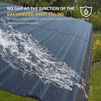 Abri de voiture en acier robuste, vente en gros d'usine, structure métallique galvanisée, toit en pente, abri de garage extérieur portable, abri pour véhicule OEM