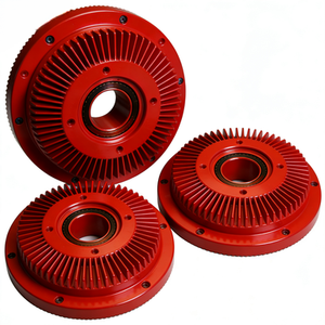 Dissipateur thermique de type ailette en aluminium usiné CNC de haute précision |   Disque de refroidissement de la couvercle d'extrémité de la turbine pour machines industrielles - Product Image 1