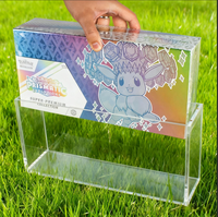 Boîte de protection en acrylique ETB Elite Trainer Box Booster Box Bundle ONE PIECE UPC Accessoires Pokémon TCG Étui magnétique transparent au design moderne