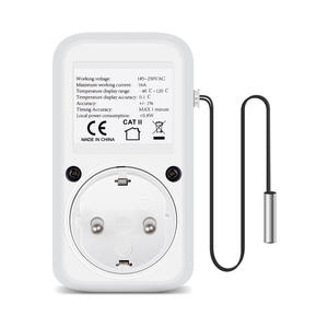 Prise de contrôle de température programmable Wi-Fi 16A avec minuterie (norme UE) pour réfrigérateurs, incubateurs, aquariums, serres - Product Image 3