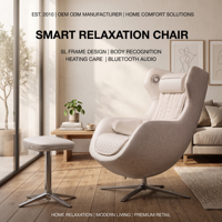 Fauteuil de massage inclinable RENOVACARE PRMC-H03 2026 pour salon moderne, confort domestique, cadre SL, reconnaissance corporelle, compresse chaude