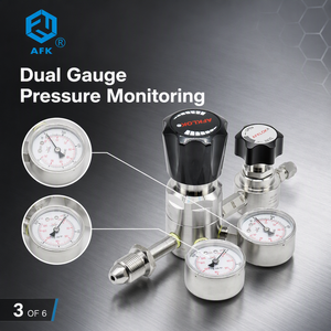 Détendeur de <span class=keywords><strong>gaz</strong></span> haute pression SS316 avec double manomètre pour bouteilles de <span class=keywords><strong>gaz</strong></span> industrielles (<span class=keywords><strong>butane</strong></span>, GPL, <span class=keywords><strong>propane</strong></span>, argon) - Product Image 2