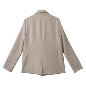 2025 Blazer caqui a medida <span class=keywords><strong>para</strong></span> mujer, ropa de trabajo de oficina sostenible ODM personalizada, Chaqueta de traje Formal de negocios de trabajo moderno <span class=keywords><strong>para</strong></span> mujer - Product Image 2