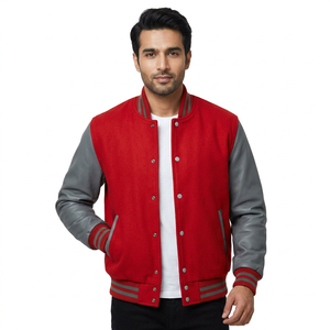 Blouson Bomber de Baseball pour Hommes, Personnalisable, Vente en Gros, Impression de Logo, Uni, Polyester Noir, Garçons - Product Image 1