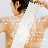 Kit de Douche Exfoliant en Ramie et Sisal avec Gants de Bain, Sangle Dorsale et Tapis de Bain – Emballage en Gros pour Gommage Corporel et Soin de la Peau