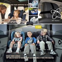 Moniteur de voiture pour bébé Siège auto pour bébé Caméra à grand angle de vue arrière avec vision nocturne pour bébé