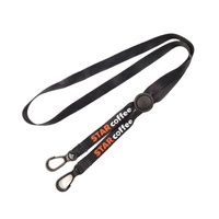 Longe réglable détachable à double clip avec logo imprimé par sublimation personnalisé en polyester durable pour les sports nautiques