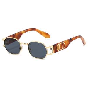 Gafas de Sol Cuadradas de Metal Retro Modernas 2025 con Logotipo Personalizado para Hombre y Mujer, Gafas de Sol Poligonales con Marco Pequeño de Aleación y Protección UV400 - Product Image 6