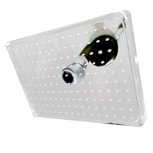 Pommeau de douche en acrylique cristal rectangulaire transparent avec cascade et couverture complète du corps OEM en usine - Product Image 1