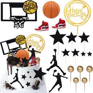 Décorations de gâteau pour basket-ball et football, texte Joyeux <span class=keywords><strong>Anniversaire</strong></span> en mousse <span class=keywords><strong>EVA</strong></span>, idéal pour les garçons, ensemble de fête d'<span class=keywords><strong>anniversaire</strong></span> sur le thème du football - Product Image 3
