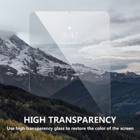 XOWO Verre trempé ultra-fin 2.5D anti-rayures de qualité supérieure 9H, super transparent 99%, protection d'écran pour iPad