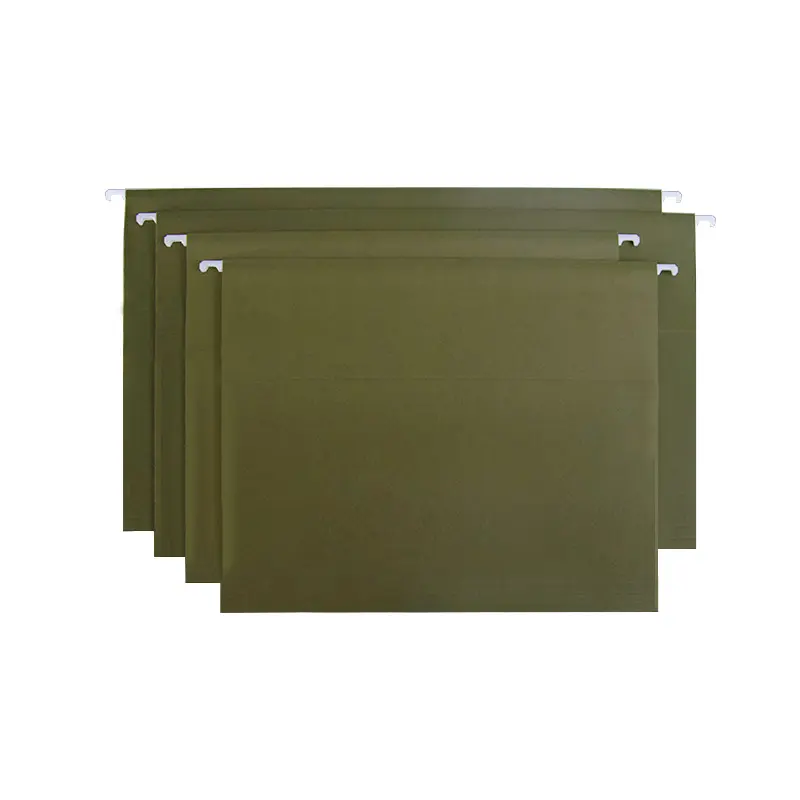 Suspension File 1/5-Cut Tabs Green Legal Letter Size Paper Hanging File Folders for Office File Organization