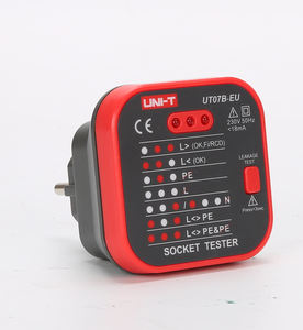 UNI-T UT07 Socket <strong>Testers</strong> Detector EU Plug Ground Neutral Fire Plug Polarity Phase Check Wiring Detection <strong>RCD</strong> Leakage Test - Product Image 3