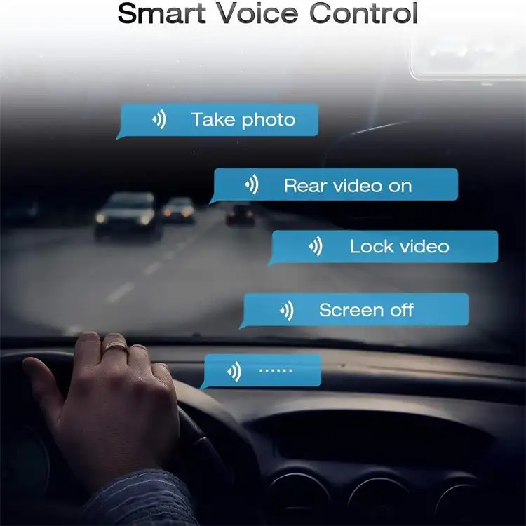 Rechterhand Drive Wifi Voice Control 11.26 12 Inch 4K Auto Dash Cam Voor En Achter Dashcam 4K wifi Achteruitrijcamera Voor Auto