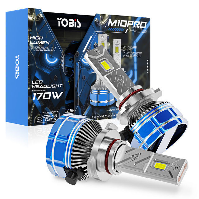 YOBIS Newest M8 Upgrade M10 High Power Auto Lighting System 170W 14000LM 12V Car Headlamp H4 H11 Led Car Headlight With Canbus