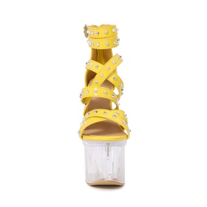 Zapatos de tacón alto para mujer, zapatos de baile con aumento de altura extrema, sandalias de plataforma para mujer, zapatos de tacón alto - Product Image 4