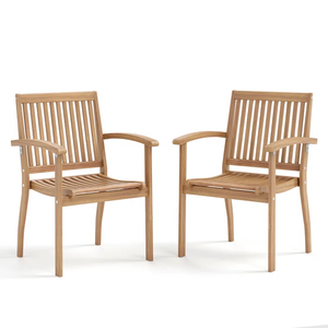 Fauteuil de patio en bois d'acacia extérieur de haute qualité en métal durable traditionnel pour manger café fête patio jardin Restaurant balcon - Product Image 5