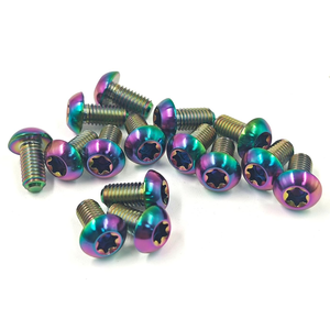 สกรูไทเทเนียมอัลลอยด์เกลียวหยาบแบบ Torx M5x10 มม. หัวแฉก  ผิวเคลือบอะโนไดซ์ มาตรฐาน ISO สำหรับประกอบอุปกรณ์ - Product Image 5