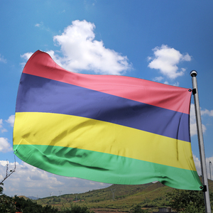 Drapeau national de <span class=keywords><strong>Maurice</strong></span> personnalisé 3x5 pieds, impression numérique, résistant à la décoloration, bannière promotionnelle avec logo, livraison rapide - Product Image 1