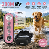 Nouveau collier de dressage pour chien rechargeable de 300 pieds, écologique, étanche, avec écran d'affichage, nombreux styles, multifonctionnel