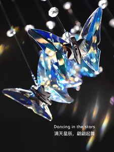 Hiện đại K9 pha lê bướm đèn chùm thiết kế khách sạn liangte Nhà Trần dài ánh sáng tùy chỉnh lớn Mặt dây chuyền đèn - Product Image 5