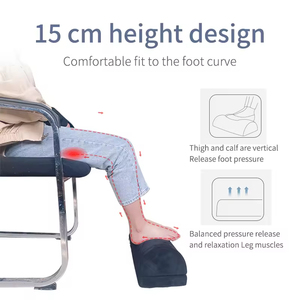 Repose-pieds pour sous le bureau au travail, repose-pieds confortable avec 2 hauteurs réglables, repose-pieds avec housse lavable - Product Image 4
