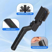 Brosse de nettoyage électrique pour barbecue, brosse motorisée à couple élevé, gants de protection, étanche, rechargeable, barbecue sécurisé