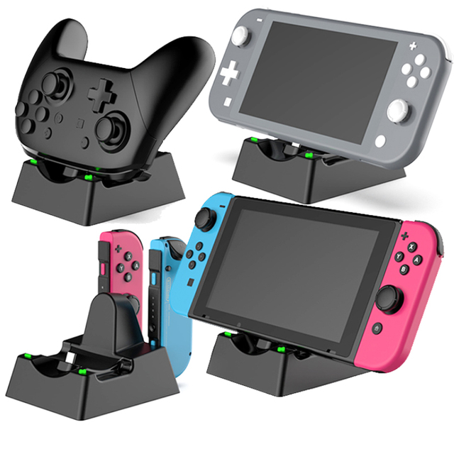 Portable LED Display USB Type C Charging Dock Game Controller Charger Stand Station for Nintendo Switch Pro/ Controller