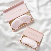 Boîte cadeau personnalisée avec logo, en carton épais gaufré, fermeture magnétique, doublure en éponge, emballage rose pour masque pour les yeux