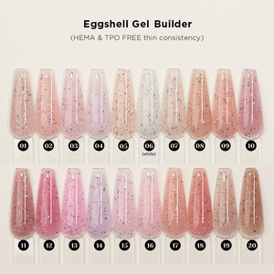 Gel d'extension d'ongles Hema Free TPO Free, hautement pigmenté, à texture fine, gel pailleté, série Builder, pour salon de manucure professionnel - Product Image 6