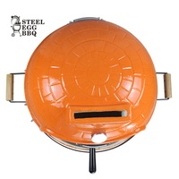 Horno Kamado SEB, el Mejor Horno Portátil para Pizza, Fácil y Rápido de Encender, Color Negro y Rojo, Horno de Leña