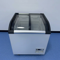 Congélateur coffre commercial à porte vitrée pour glaces SD-420Q, Réfrigérateur îlot monotempérature