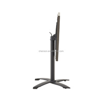 Table à manger pliante carrée en aluminium de style ferme moderne pour 2 personnes avec plateau en bois plastique ignifuge et imperméable