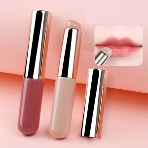 Silicone Lip Brush with Cap <b>Custom</b> Logo Round Head <b>Lipstick</b> Concealer Applicator - Product Image 2