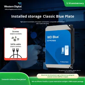 Disque dur mécanique interne SATA de 4 To pour ordinateur de bureau, disque bleu - Product Image 1