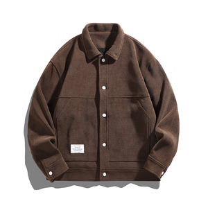 Veste d'entraîneur en <span class=keywords><strong>toile</strong></span> lourde doublée unie personnalisée pour homme Veste de travail de créateur Veste en <span class=keywords><strong>toile</strong></span> cirée - Product Image 1