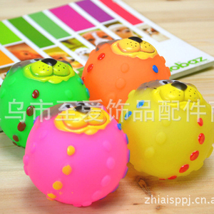 Bola <span class=keywords><strong>de</strong></span> León con sonido para mascotas, cara <span class=keywords><strong>de</strong></span> perro <span class=keywords><strong>de</strong></span> juguete, vinilo <span class=keywords><strong>de</strong></span> 7cm <span class=keywords><strong>de</strong></span> diámetro, protección ambiental <span class=keywords><strong>de</strong></span> calidad - Product Image 4