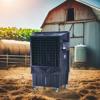 AIRGURU 450W Refrigeración de taller grande Aire acondicionado portátil industrial Evaporador evaporativo Enfriador de aire 80L Tanque de agua