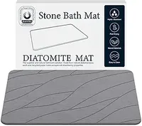 FIGOO [Tapis de bain en pierre à séchage rapide] Tapis de salle de bain en pierre à haute efficacité pour évacuer l'humidité