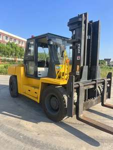 Construcción Buen estado y alto rendimiento Carretilla elevadora diésel usada <span class=keywords><strong>TCM</strong></span> 100 150 <span class=keywords><strong>10T</strong></span> 15t con 4,5 m de altura y 4 ruedas a la venta - Product Image 5