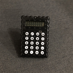 Mini Calculator 8 Digits Black ABS Material Portable Pocket Sized For Students - Product Image 1