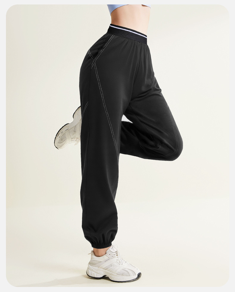 Custom Logo Women's High Waist Loose Yoga Pants Quick Dry Breathable Athletic Joggers For Gym Running Fitness Custom Size