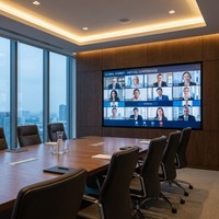 HiSeaVis Écran interactif tout-en-un COB LED tactile de 136 pouces avec maintenance frontale et double système pour bureau et salle de conférence