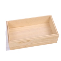 Bijoux en bois de Paulownia non finis faits à la main boîte-cadeau usine de haute qualité en gros bac de rangement bon marché