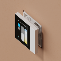 Interruptor Táctil Inteligente de 3.3 Pulgadas con Pantalla Táctil, Automatización del Hogar, WiFi, Material de PC, para Cortinas, Luces de Techo y Focos para Hoteles