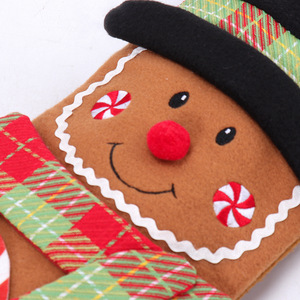 WH TW0415 <b>Gingerbread</b> Man <b>Christmas</b> Stockings Cloth Embroidery Handicraft Home <b>Decor</b> Gift Bags Hanging Ornaments - Product Image 6