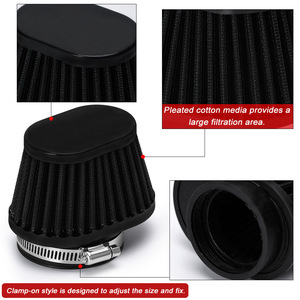Filtre à air conique Poyracing 2, 2.15, 2.35 pouces pour moto et voiture, amélioration avec clips - Product Image 2
